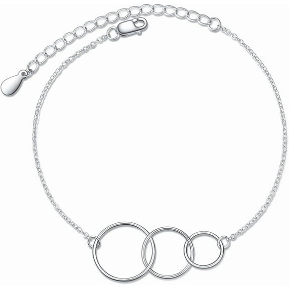 SOULMEET 60th 50th 40th 30th Birthday Bracelet Gifts for Women, Each Sterling Silver Circle for A Fabulous Decades