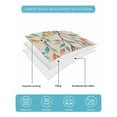 thumbnail image 4 of Full Size Quilt Bedding Set, Teal Orange Eucalyptus Reversible Summer Quilt 3 Pieces, Spring Botanical Leaves Lightweight Bedspreads Coverlets with 2 Pillow Shams for All Seasons, 4 of 5