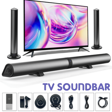 Yuehuam Sound Bar for TV, 30 inch Smart TV Speaker, Detachable Soundbars with Bluetooth 5.3, HDMI-ARC/Optical/AUX, for Home Theater Audio