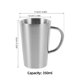 thumbnail image 2 of Houderco Mug De Acero Inoxidable Plateado Para Café Y Té Con Asa Ergonómica Para Exterior, 2 of 8