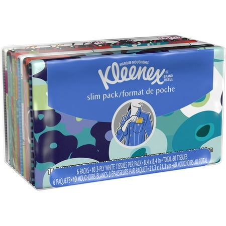 Kleenex Slim Pack Facial Tissue - 6pk/10ct