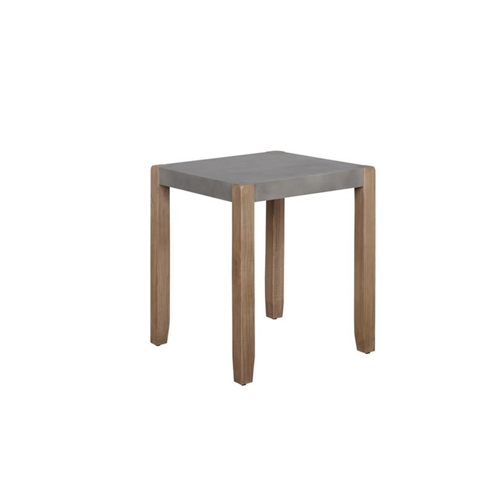 Alaterre Furniture Newport 4-Piece Faux Concrete and Wood Living Room Set