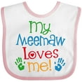 thumbnail image 3 of Inktastic Me Meemaw Loves Me Cute Boys or Girls Baby Bib, 3 of 4