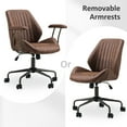 thumbnail image 4 of Ovios Indoor Height Adjustment and Waterproof Task Desk Chair, Dark Brown, 4 of 6
