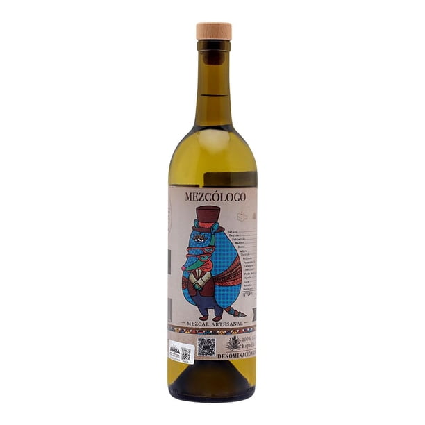 Mezcólogo - Mezcal Artesanal Espadín - 750 mililitros - 40% Alc. Vol. destilado en San Juan Guelavia, Oaxaca - Medalla de Oro Las Vegas 2022 y sabor suave, ideal para degustar so