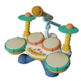 thumbnail image 3 of Juguetes para bebés de Juego de batería para niños pequeños 1-3 Juego de instrumentos musicales Regalo de cumpleaños Juguetes , estilo b, 3 of 8