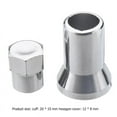 4x Silver Chrome Valve Stem Caps Covers Sleeve Chromies Car/Truck