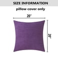 thumbnail image 7 of IMMEKEY Pillow Cover Set of 2 Plush Striped Corduroy Velvet Throw Pillows , 18x18 inch, Yellow, 7 of 7