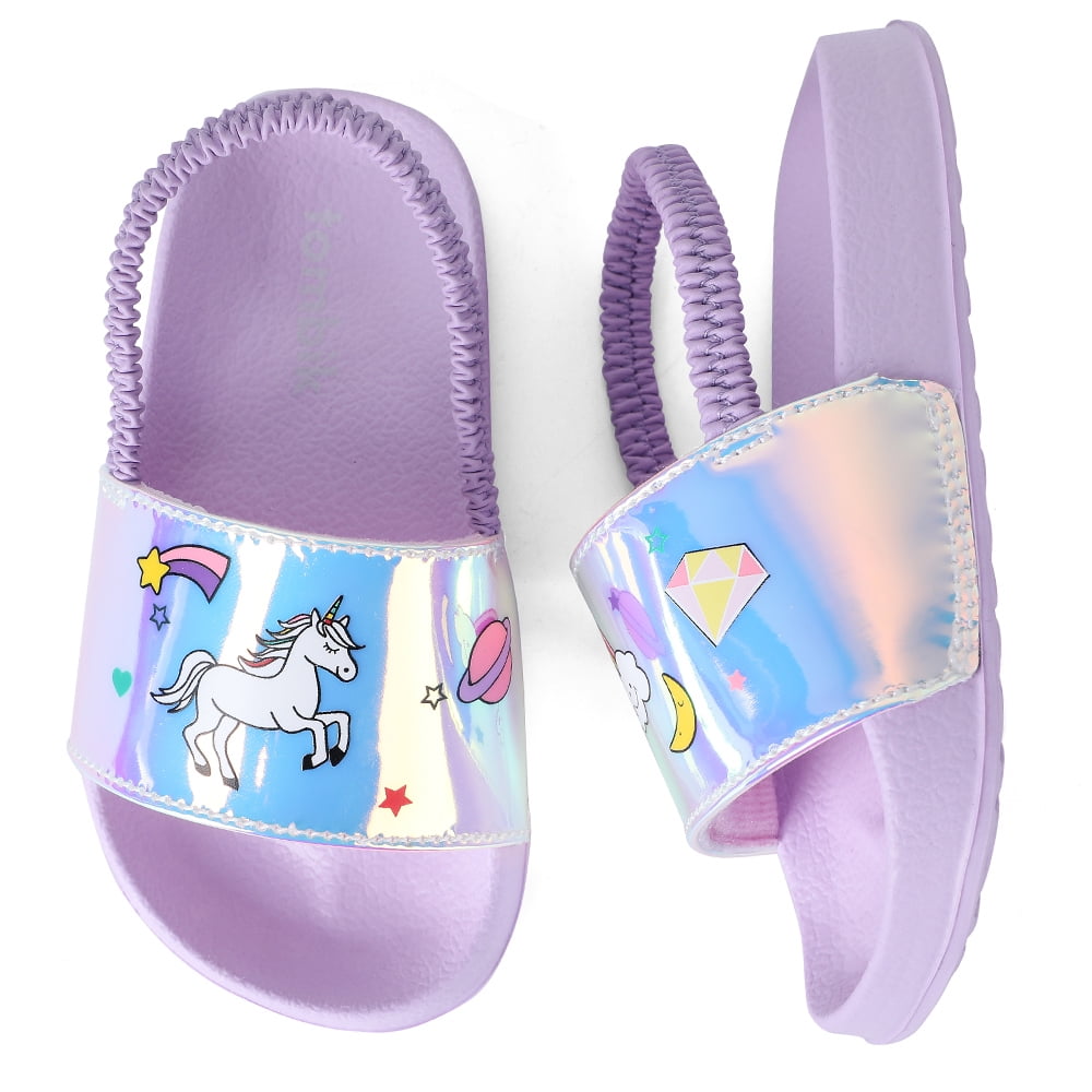 Full Win Kids Boys Girls Cute Rainbow Unicorn Garden Shoes Sandals Beach Water Slippers 