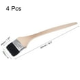thumbnail image 2 of Uxcell 17" Length 3" Width Bristle with Long Wood Handle Black Bent Radiator Paint Brush 4Pack, 2 of 5