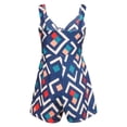 thumbnail image 6 of Fesfesfes Jumpsuit for Women Bandage Backless V-Neck Sleeveless Casual Printing Short Jumpsuit, 6 of 6
