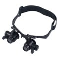 thumbnail image 3 of LED Magnifier Double Eye Loupe Glasses Jeweler Watch Repair 10X 15X 20X 25X Lens, 3 of 4