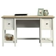 thumbnail image 3 of Kingfisher Lane Contemporary Wood Computer Desk in Soft White/Oak, 3 of 12