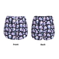 thumbnail image 3 of Pofeuu crystal flower Skull Print Women's Athletic Shorts Running Workout Shorts Tummy Control Quick Dry Gym Shorts with Pockets Double layer sports shorts-Small, 3 of 7