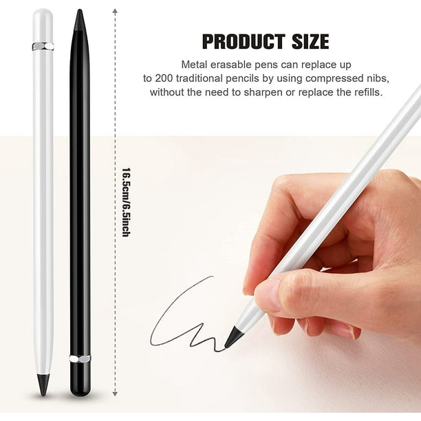 4 Pieces Metal Inkless Pen Metal No Ink Pencil No Ink Signing Pen