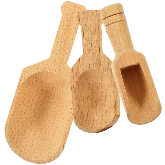 Masteelf 3Pcs Convenient Wooden Bath Salt Scoop for Daily Life 8 00X3 30X1 50in Material
