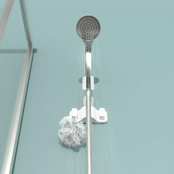 Accesorios de baño Soporte de ducha Cabezal sin perforación Roseta ajustable Boquilla de baño Base de ducha de plástico con forma de flor y sol Soporte de ducha