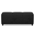 thumbnail image 3 of Simpli Home Avalon Faux Air Leather Rectangular Storage Ottoman in Black, 3 of 16