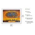 thumbnail image 2 of The Progress of Transportation - Pan American World Airlines Air Routes - Vintage Airline Travel Poster c.1946 - Japanese Unryu Rice Paper Art Print (Unframed) 17 x 22 in, 2 of 4