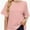 Pink, variant on Womens Tops Summer Short Sleeve T Shirt Casual Crew Neck Trendy Fitted Tshirt Trendy Clothes