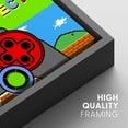 thumbnail image 4 of IDEA4WALL Framed Canvas Art Wall Decor Mario Video Arcade Playstation Console-Eat, Sleep, Game, Repeat Pop Culture Media Illustrations Pop Art Modern for Dorm Home Office - 16"x24", 4 of 4