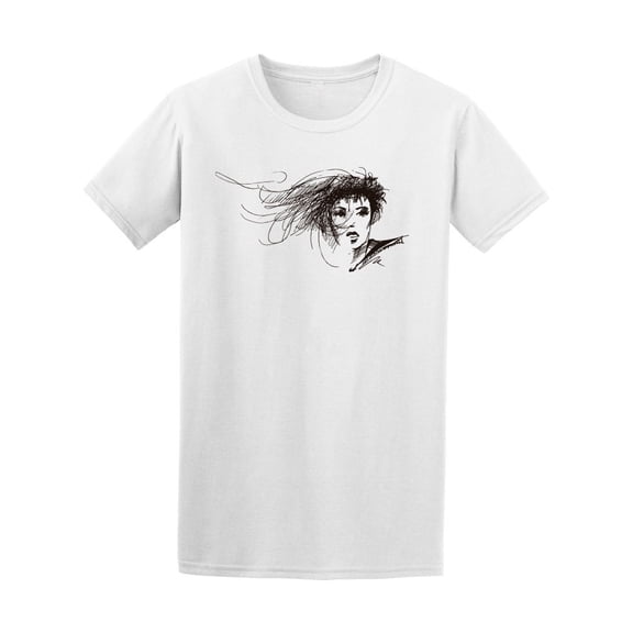 Beautiful Woman Sketch Tee Men's -Image by Shutterstock