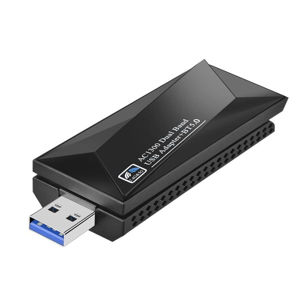 USB 3.0 Ethernet Dongle Tarjeta Red Banda Dual 2.4/5GHz Compatible Con Dientes 5.0 2 en 1 para PC/portátil/Escritorio Azul