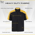 thumbnail image 5 of BIKER WEAR USA Men’s Work Shirt- Mechanical/Industrial Work Shirt with Reflective Lining (Gold), 5 of 7