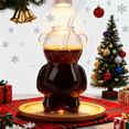 thumbnail image 6 of 2025 New Bear-Shaped Glass Cold Cup, 11oz with Straw, Holiday-Themed Cup, Ideal for Iced Coffees, Cocktails, and Perfect Christmas Gift for Drink Enthusiasts,(1 Bear Cup with Straw), 6 of 9