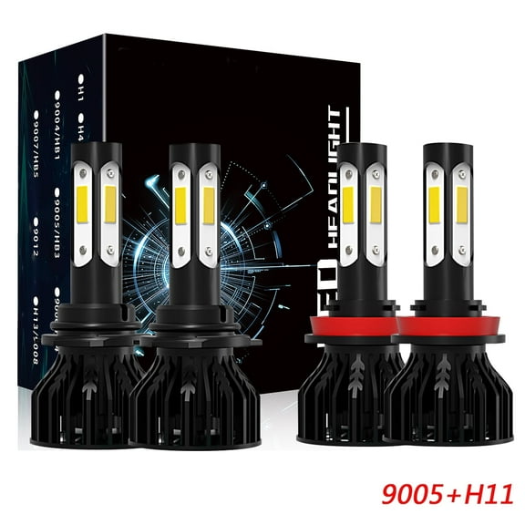 OBNDVU For Honda Odyssey 2011-2020 LED Headlight 9005 High H11 Low Bulbs Kit White 4pcs