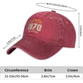 thumbnail image 3 of Funny Hats for Men 53th Birthday Gifts Workout Hats for Women's Vintage 1970 Sport Caps Red, 3 of 5