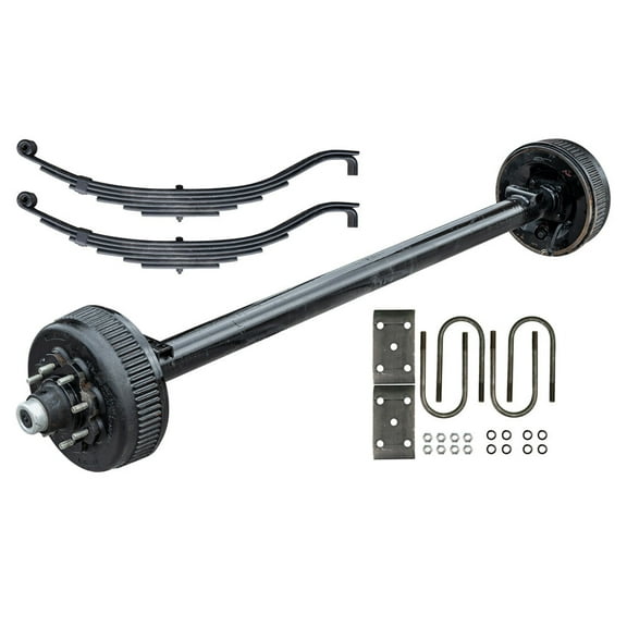 True 8k TK HD Trailer Axle Kit 8000 lb Electric Brake 8 lug 9/16" Studs (12 1/4" x 3 3/8" Brake - 3.5" Tube) - Dexter Compatible, 95/78 Hubface/Spring Center - (6'10) Frame Width / 8x6.5 Bolt Pattern