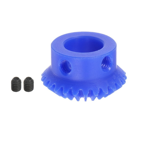 Uxcell 1.0 Modulus 25 Teeth 12mm Inner Hole Plastic Tapered Bevel Gear