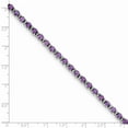 thumbnail image 4 of Sterling Silver Bracelet Gemstones February Women's Amethyst Round 4 mm 7 in and Diamond, 4 of 6