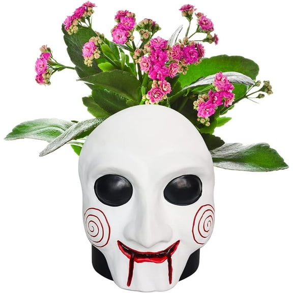 FDEEOM Horror Movie Planter, Horror Movie Vase, Decoration, Funny Planters for Indoor Plants, Scary Head Plant Pots, Resin Planter for Garden, Halloween, Home Decor