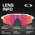 thumbnail image 4 of Oakley OO9211 Radar EV Pitch Rectangle Shaped Non-Polarized Sunglasses for Men - Includes Official Eyewear Kit - Polished White Frame with Prizm Field Lens, 4 of 6