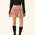 thumbnail image 5 of Women's Elegant Solid Puff Skirt Flared Mini - Summer Casual Flirty Short Party Skirt, 5 of 6