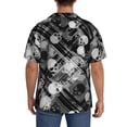 thumbnail image 5 of Disketp Men's Hawaiian Seamless Pattern With Skulls Print Shirts Button Down Holiday Beach Shirts-XX-Large, 5 of 7