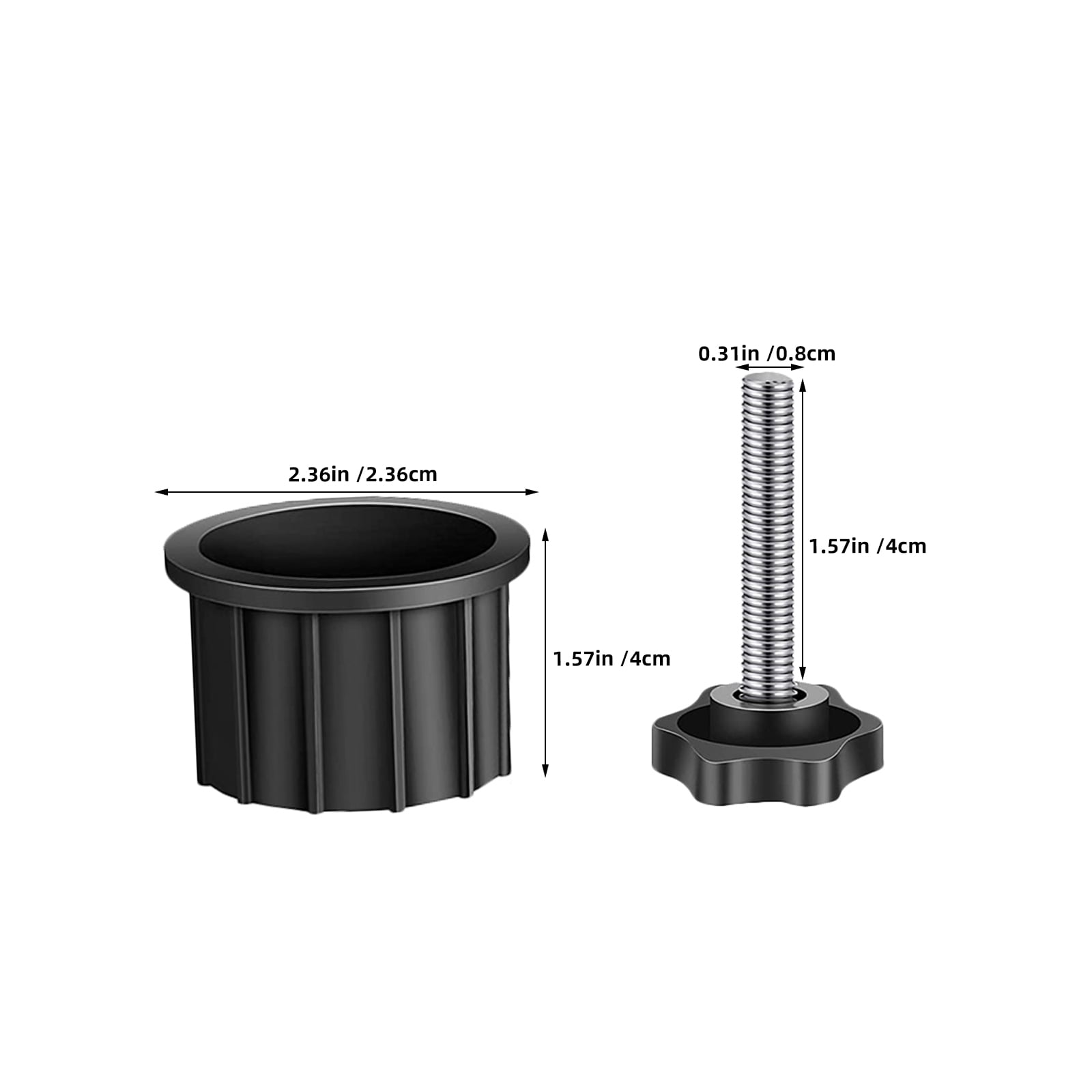 OUNONA Black Plastic Umbrella Hole Cap with Fixing Screws, 1 Set for Outdoor Stability and Secure Installation