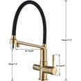 thumbnail image 7 of Pull Down Kitchen Faucet, Brushed Gold 360 Swivel Pure Water Faucets Filter for Kitchen, Purification Water Mixer Tap,Chrome, 7 of 7
