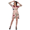thumbnail image 4 of Moomaya Printed Short Ruffle Style Crossover Robe Bridesmaid Getting Ready Shirt, 4 of 5