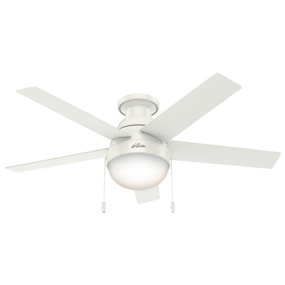 Ventilador de Techo Hunter Fan Anslee Blanco con Luz 46 pulgadas