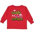 thumbnail image 3 of Inktastic My Daddy is a Firefighter with Fire Truck Boys or Girls Long Sleeve Toddler T-Shirt, 3 of 5