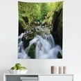 thumbnail image 1 of Outdoor Tapestry, National Park with Cascade Flowing into the Woods Mother Earth Image, Fabric Wall Hanging Decor for Bedroom Living Room Dorm, 5 Sizes, Fern Green Dark Grey, by Ambesonne, 1 of 1