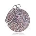thumbnail image 3 of Tngan Ball Shape Clutch Purse Party Handbag Rhinestone Ring Handle Evening Bag Silvery B, 3 of 4
