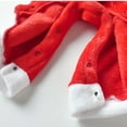 thumbnail image 6 of Baby Christmas Outfit My First Christmas Baby Girl Boy Outfit Footed Romper Santa Hat 2Pcs, 6 of 8