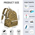 thumbnail image 6 of Black Sunflower Backpack for School,Cute School Bag,Schoolbag with Adjustable Shoulder Straps & Padded Back,13.4"x11"x4.7", 6 of 6