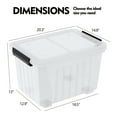 thumbnail image 2 of Tyminin 50L Stackable Storage Bin with Lid, Plastic Container with Heavy Duty Latches to Organize, Clear, 4-Pack, 2 of 6