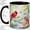 Black, variant on Watercolor Cardinal Pair Coffee Mug, Cardinal Birds Mug, Daily Coffee Tea Cup for Home Office, Forest Stream with Butterflies and Blossoms, Woodland Nature Art, Bird Lovers Women Men