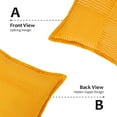 thumbnail image 6 of Topfinel Spring/Summer Wide Side Pillowcase with Stripe Splicing, Super Soft Corduroy Sofa Pillowcase Decorative Textured Pillow, Modern Boho Sham Square Cushion Covers, Yellow, 16x16 inch, Set of 2, 6 of 11